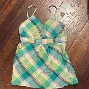 JL Green and Blue Plaid Cami Y2K Vintage